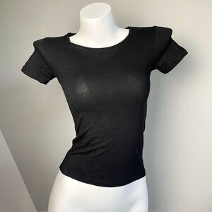 Basic Black Short Sleeve Baby Tee